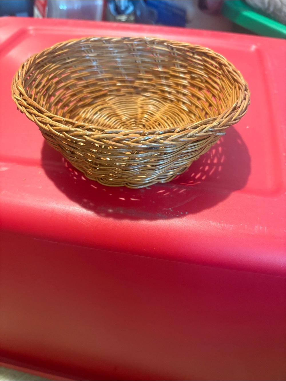Handwoven Natural Wicker Basket - Brown